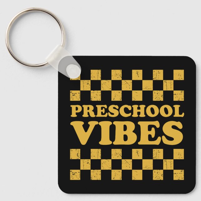 Preschool Vibes första skoldag Nyckelring (Framsida)