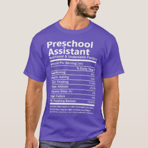 Preschoolassistent näringsmässigt och obestridligt t shirt