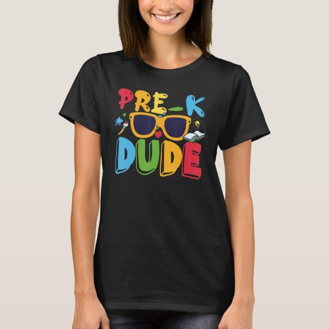 Preschools första dag i Back to school T Shirt (Framsida)
