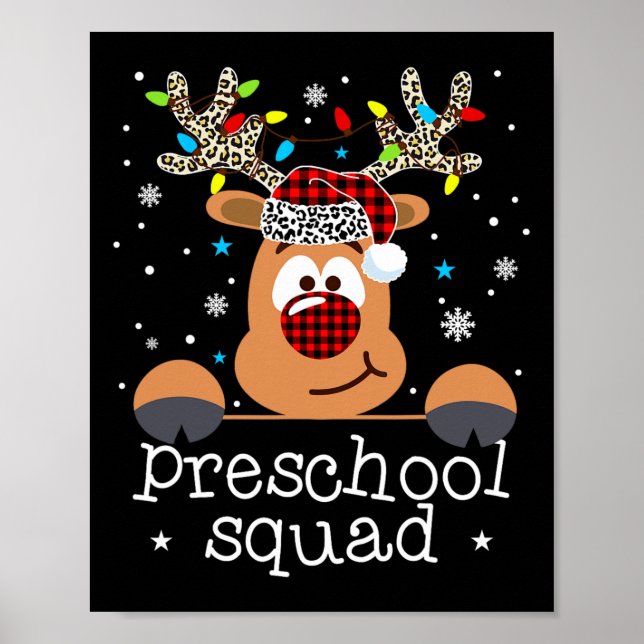 Preschoolspatset plaid reindeer Tomhatt-lärare c Poster (Framsidan)