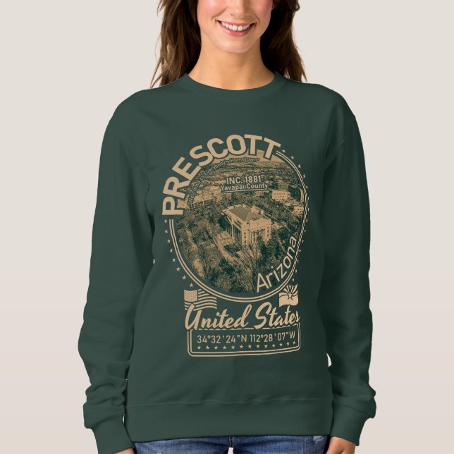 PRESCOTT ARIZONA - PRESCOTT DOMSTOL SQUARE T SHIRT (Framsida)