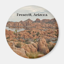 Prescott Arizona Red Sten Sjö Foto Ligcape Magnet