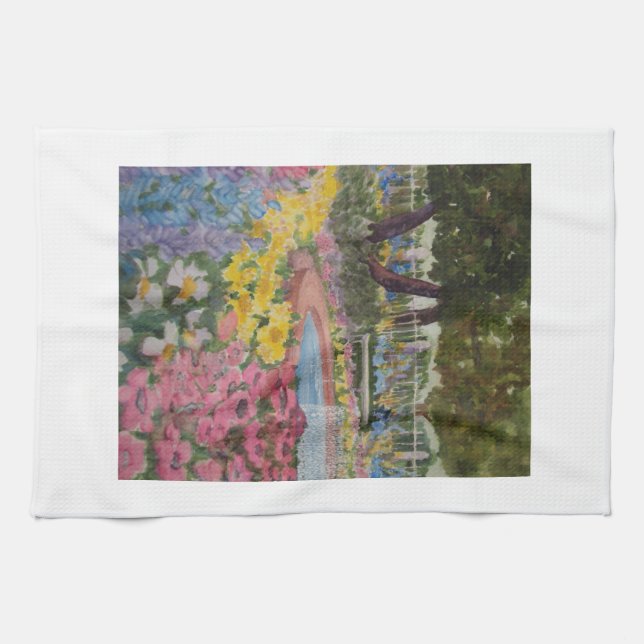 Prescott Park Garden Poppies Portsmouth NH Kökshandduk (Horisontell)