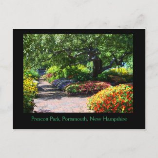 Prescott Park Gardens, Portsmouth, NH Postcard Vykort
