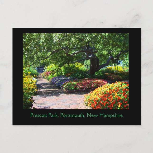 Prescott Park Gardens, Portsmouth, NH Postcard Vykort (Framsida)