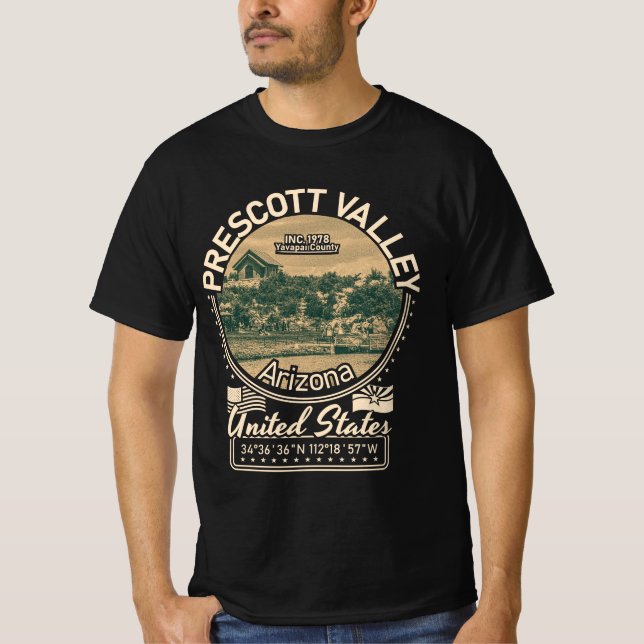 PRESCOTT VALLEY ARIZONA - PRESCOTT NATIONAL SKOEST T SHIRT (Framsida)