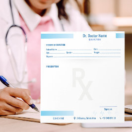 Prescription Pad Notepad – Editable Rx for Doctors Anteckningsblock