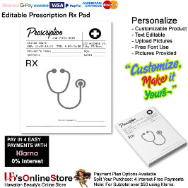 Prescription Rx Doctor Medical Form Business Anteckningsblock