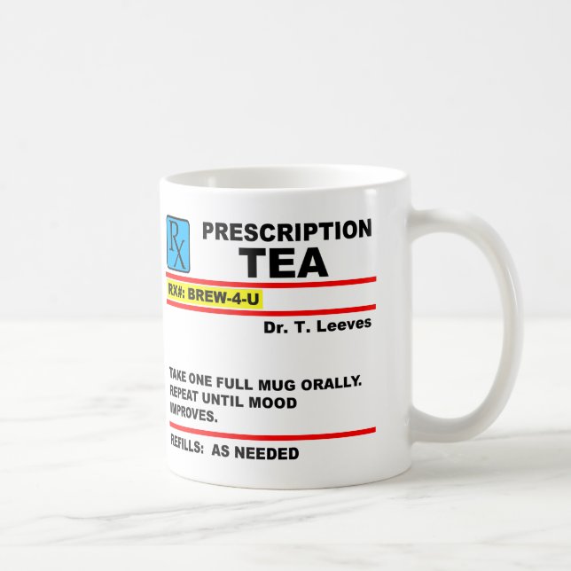 Prescription Tea Drinkers Mugg eller Resemugg (Höger)