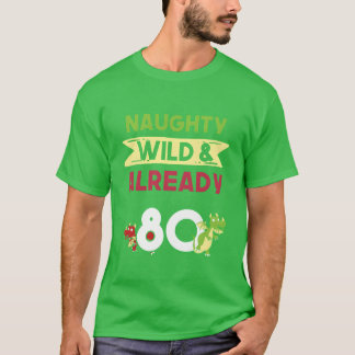 Present 80 år födelsedag kvinnor Drakpojke T Shirt