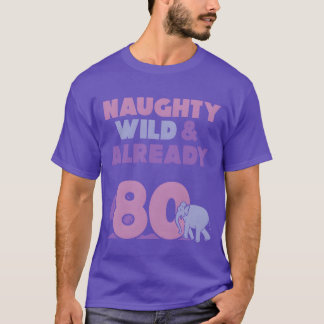 Present 80 år födelsedag kvinnor Elefant pojke T Shirt