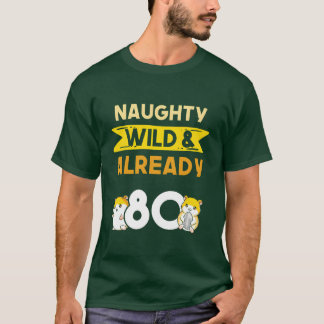 Present 80 år födelsedag kvinnor Hamster flicka T Shirt