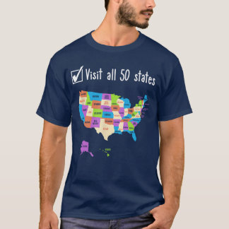 Present för att besöka alla 50 delstater USA Bucke T Shirt