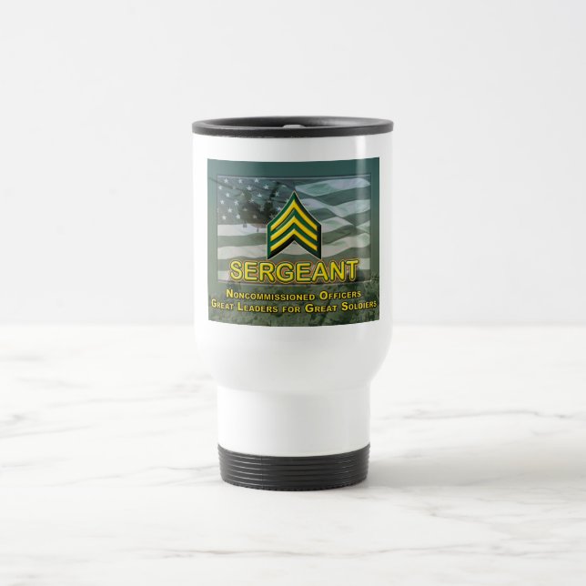 Present för befordran till sergeant i armén resemugg (Center)