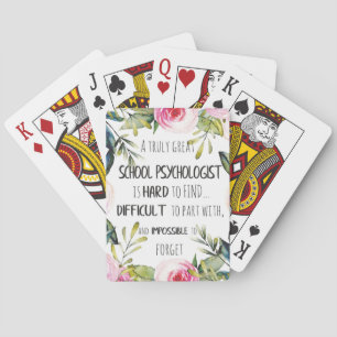 Present för inredning på skolpsykologens kontor casinokort