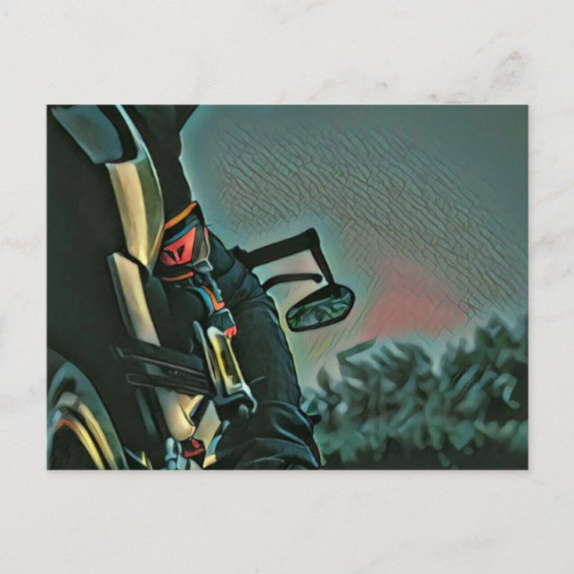 present för motorcykelracingfantast vykort (Framsida)