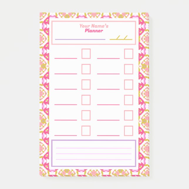 Present för planering och uppföljning av uppgifter post-it block (Framsida)