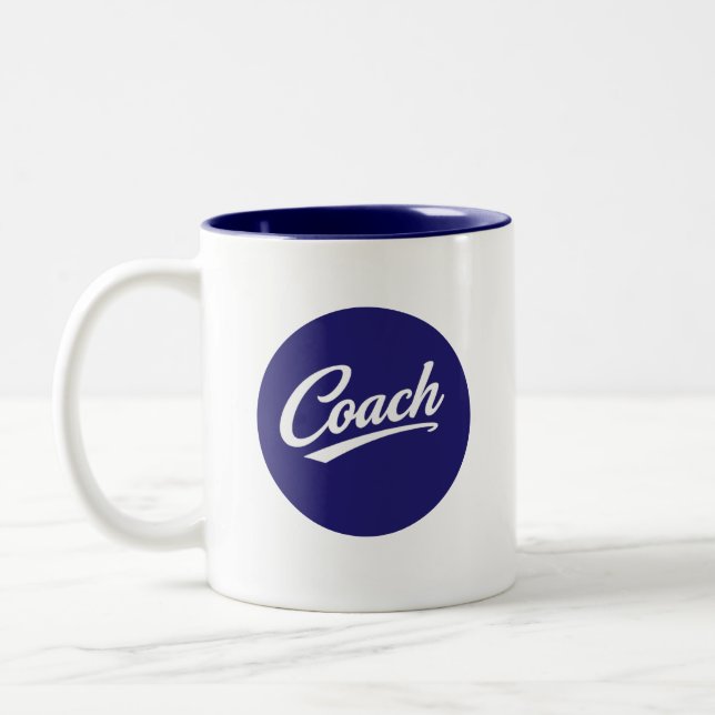 Present för tränare med kaffemugg och typsnittsdes (Vänster)