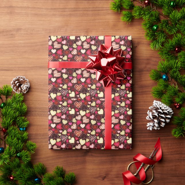 present inslagen med kärlek presentpapper (Julgåva)