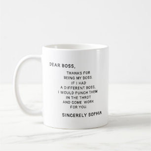 Present med eget namn till bästa chef vän rolig ch kaffemugg
