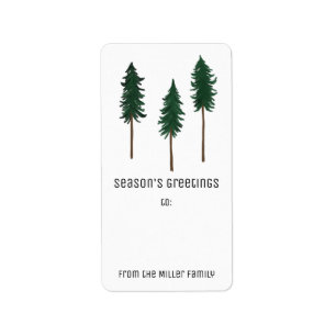 Present med minimalistisk tall-design, anpassnings adressetikett