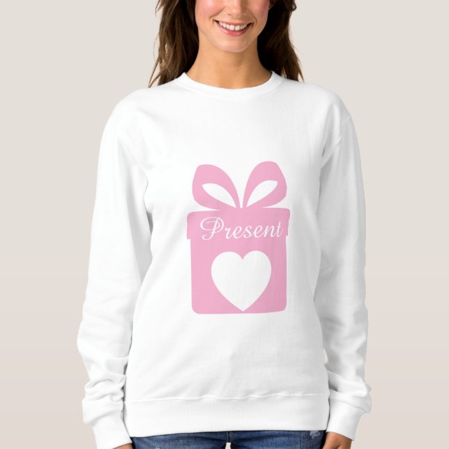 Present Sweatshirt  T Shirt (Framsida)