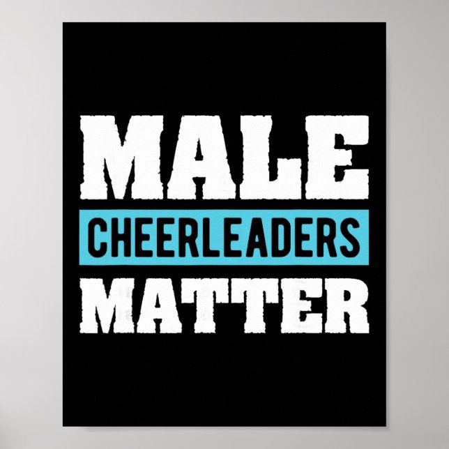 Present T-Shirt för män manlig Cheerleader Poster (Framsidan)