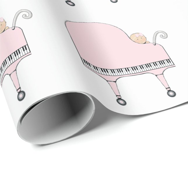 Present till babyflicka presentpapper (Rullad Hörn)