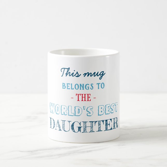 Present till bästa dotter kaffemugg (Center)