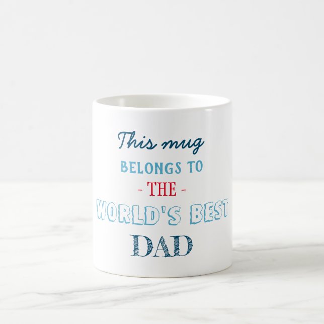 Present till bästa pappa far kaffemugg (Center)