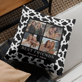 Present till bästa vän Kollage med djurtryck för f Kudde