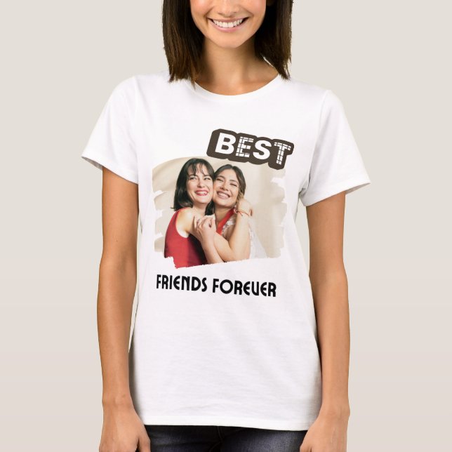 Present till bästa vännen Vit flicka T-shirt | Söt (Framsida)
