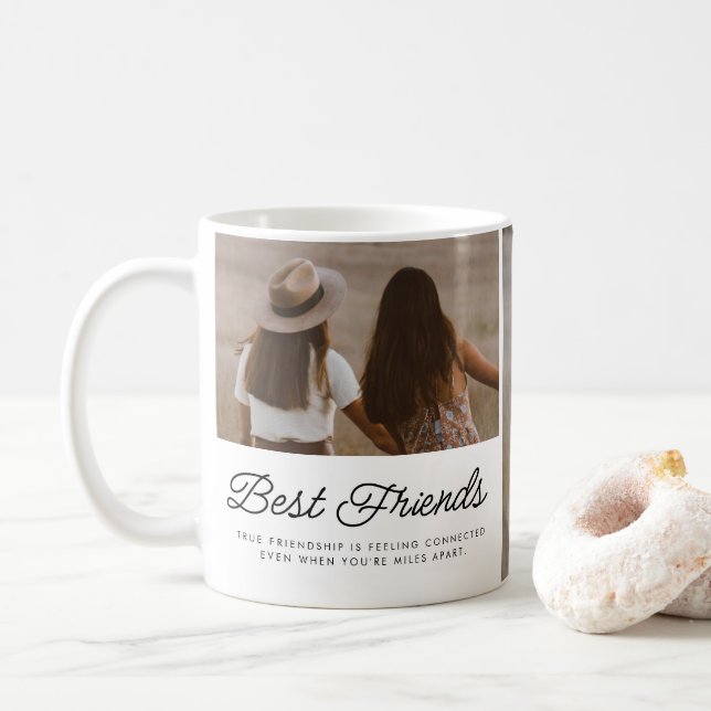 Present till bästa vänner Citat Foto Skript Minne Kaffemugg (Med munk)