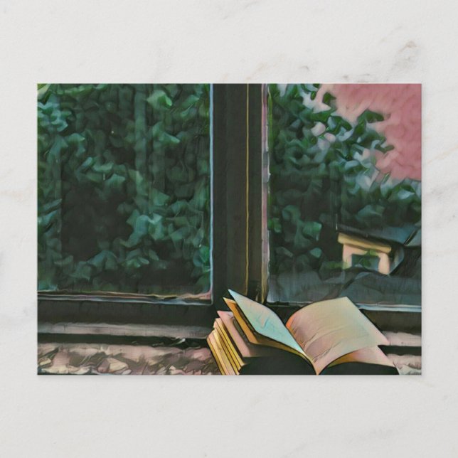 Present till bokälskare för bibliotekarie vykort (Framsida)