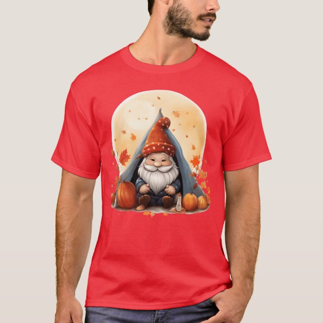 Present Till Campare Höst Säsong Camping retro T Shirt (Framsida)
