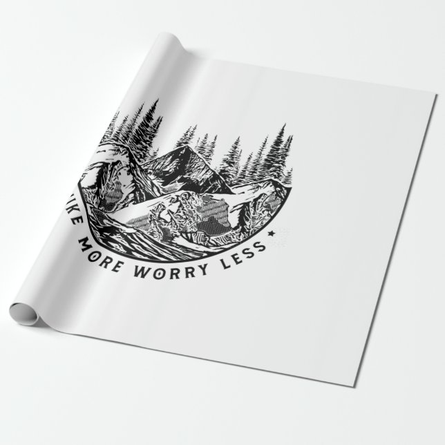 Present till campare | Vandra mer, bekymra dig min Presentpapper (Utrullad)