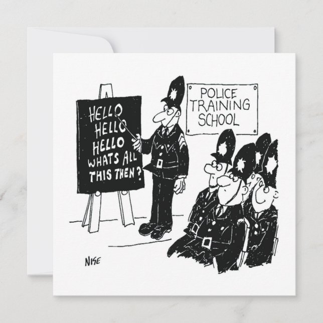 Present till en brittisk polis - Polisskolan Carto Julkort (Framsida)