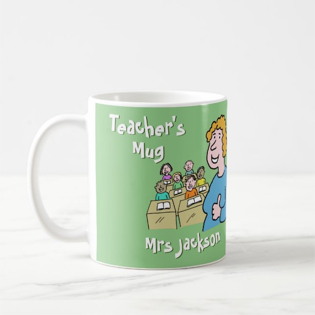 Present till en kvinnlig lärare. Lärarpresent Kaffemugg (Vänster)