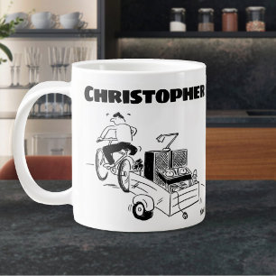 Present till en mobil diskjockey med namn jumbo mugg