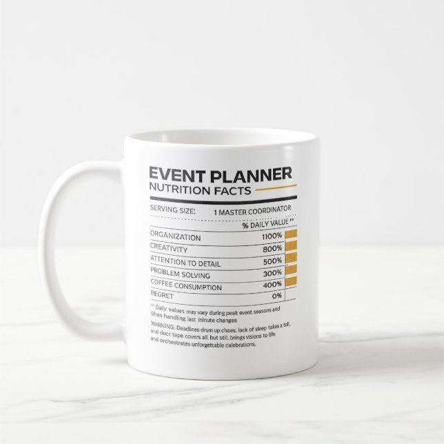 Present till evenemangsplanerare för bröllopskoord kaffemugg (Vänster)