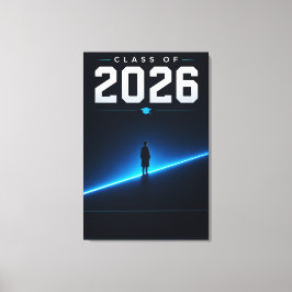 Present till examenklass 2026 med eget namn canvastryck
