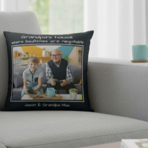 Present till farfar från barnbarn - rolig text kudde