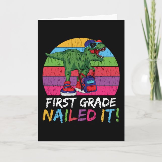 Present till första klass som sagt 'Nailed It' T R Kort (Framsida)