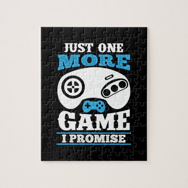 Present till gamer, bara ett spel till, jag lovar pussel (Vertikal)