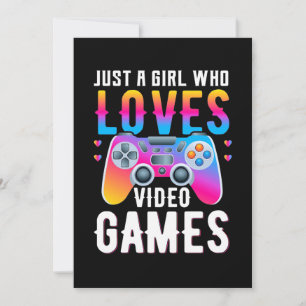 Present till gamers Bara en tjej som älskar tv-s Inbjudningar