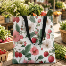 Present till henne Cottagecore Jordgubbsblommig