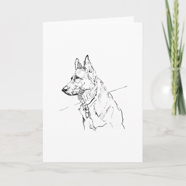Present till hundälskare, tysk schäferhund kort (Framsida)