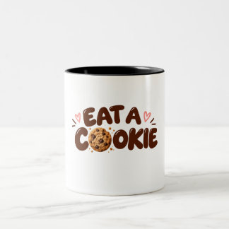 Present till kakälskare Design med chokladkakor Två-Tonad Mugg