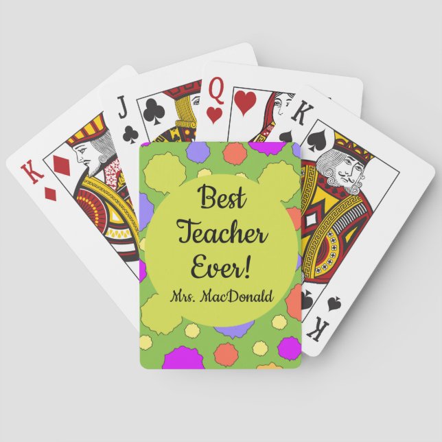 Present till lärare bästa lärare någonsin casinokort (Baksidan)