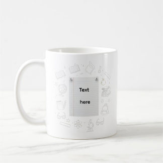 Present till lärare - Skolblock med klotterdesign Kaffemugg